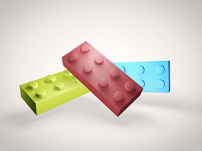 Lego Bricks c4d cinema cinema4d flying lego shadow simple