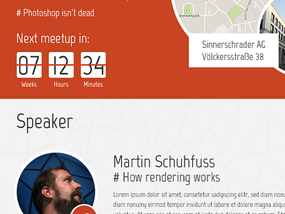 Meetup web layout draft (#dec0de)