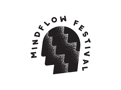 Mindflow Festival black design dots festival grain graphic illustration logo music noise progress wip