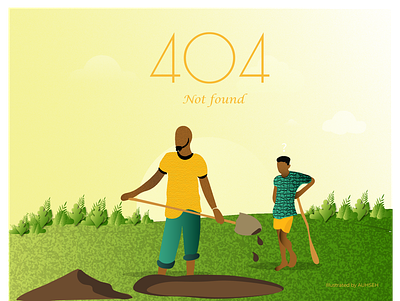 404 Error Page 404 error page 404 not found 404 page africa clean creative design digital art farm garden green illustraion illustration lagos nigeria popular procreate recent vector website
