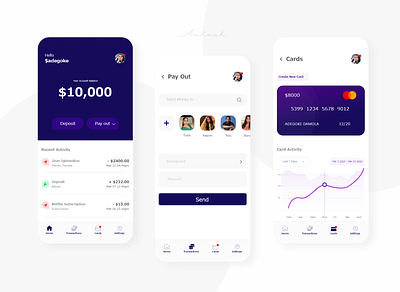 Fintech Wallet Project app app design clean crisp crypto design finance fireart interface iphone mobile app mobile ui money money app nigeria recent ui user experience ux wallet