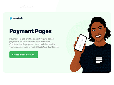 Paystack payment page (Landing Concept) african woman character clean finance fintech fireart illustration interface lagos landing landing page money new nigeria payments paystack recent ui ux woman
