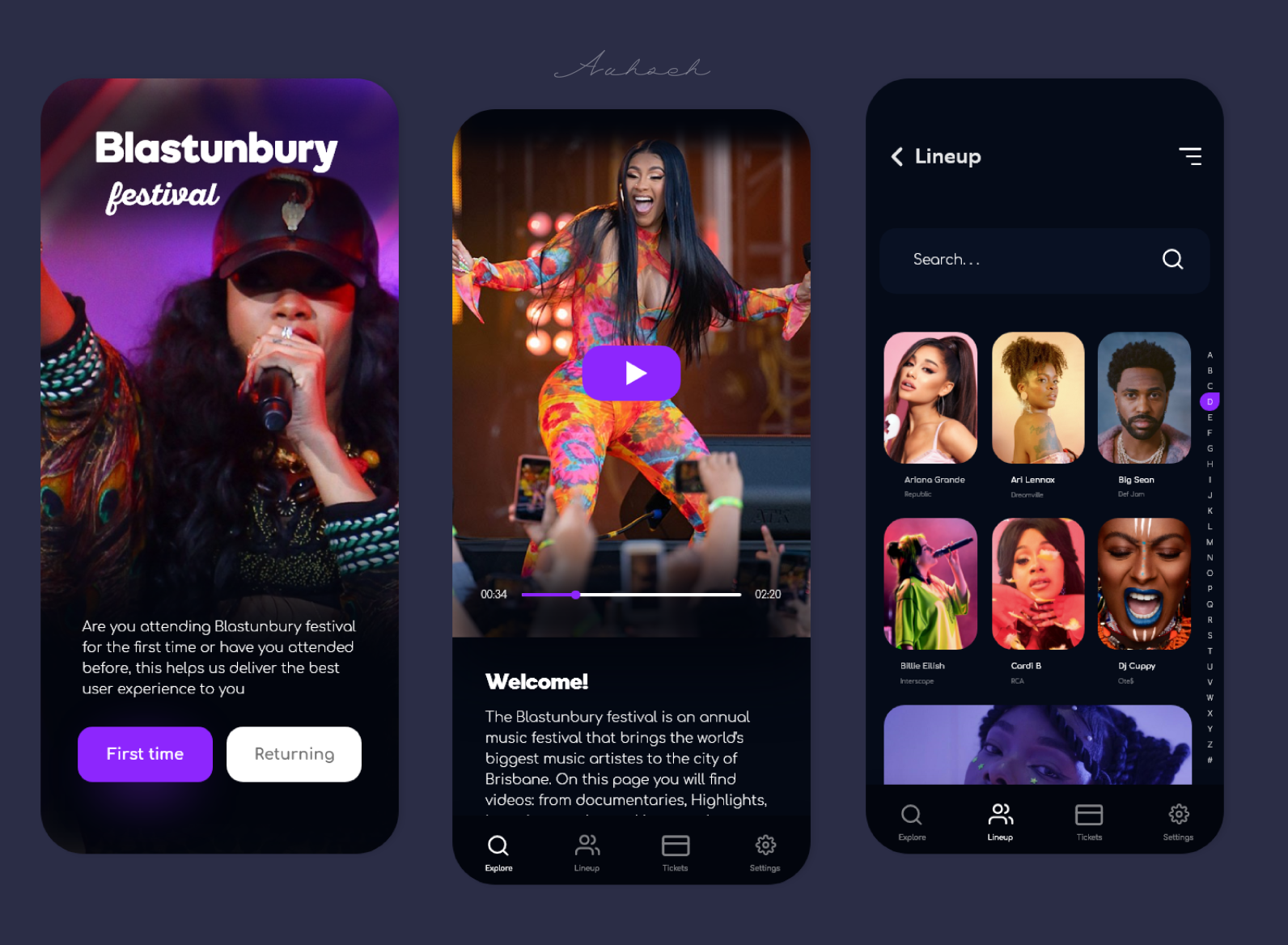 Concert App by AUHSEH on Dribbble