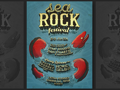 Searock Poster 2014 alternativerock countryrock eel festival howegelb musicfestival poster poster design rock sea snake searock