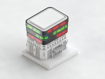 Illustration of the ASX building for Digital Asset WIP 3d asx bank bitcoin building dataasset exchange isometric stock wip