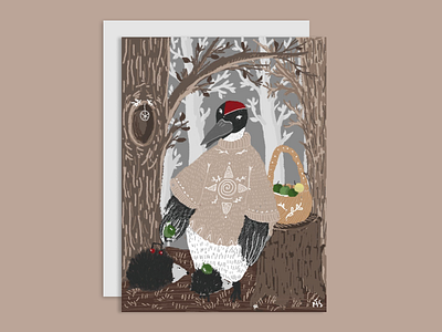 Woodpecker art bookillustration design digital digitalart forest illustration magic photoshop woodpecker