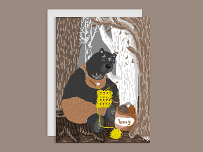 Bear Bo art bear bookillustration design digital digitalart forest illustration magic photoshop