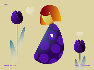 Summer time branding character digitalart flower graphic design illustration summer vector