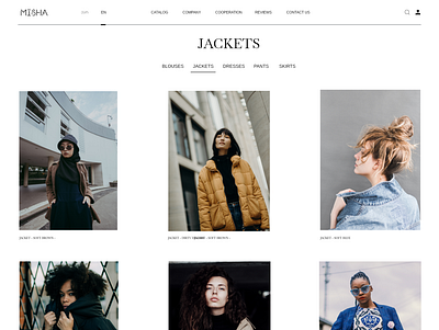 catalog page catalog clothes fashion fashion brand minimalism style uidesign uxdesign webdesign website