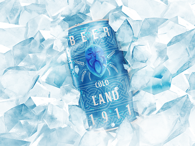 "COLDLAND" beer package beer beer branding blue branding graphic design logo pack package packaging design product