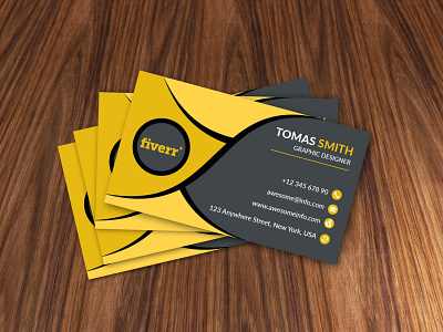 Business Card Design for my Fiverr Gig adobe illustrator branding business card design corporate design graphic design professional business card trendy