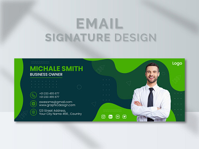 Email Signature Template, Email Footer, or Facebook Cover Design