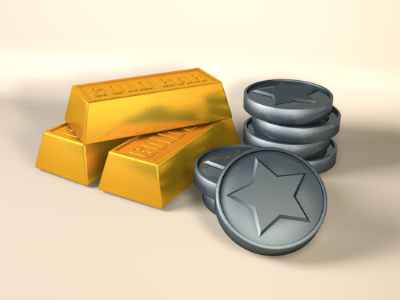 Currencies 3d game icons ui