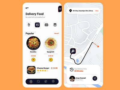 Food Delivery app delivery food ui
