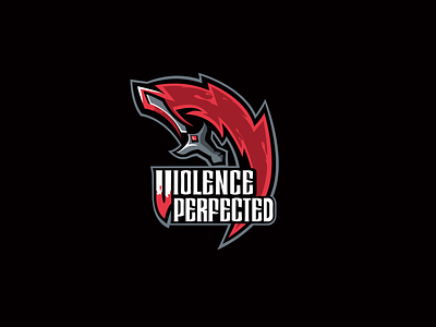 Logo "Violence perfected" blood cybersport logo sword