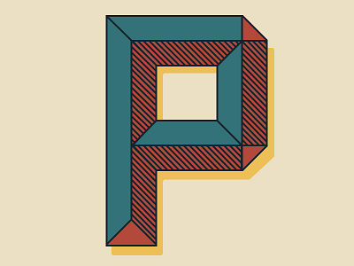 Friends of P branding letter logo p