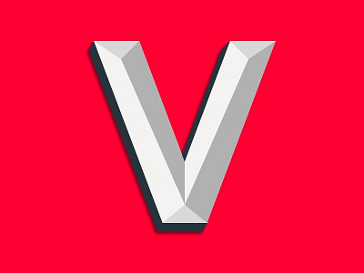 V branding letter logo v