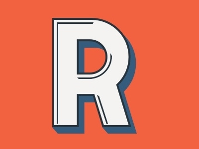 R branding letter logo r