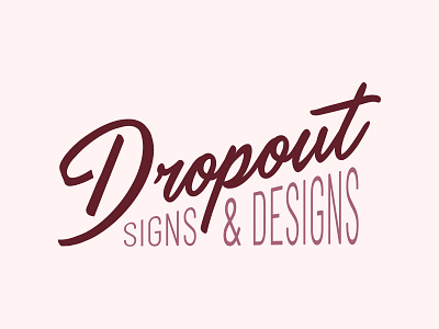 Dropout Designs brand identity branding logo logotype