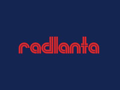 Radlanta atlanta branding design identity letter typography