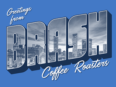 Coffee Postcard branding design identity illustration