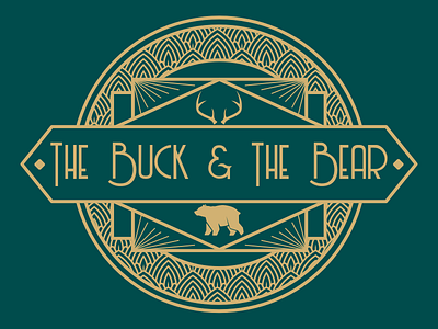 The Buck & The Bear badge branding design identity logo