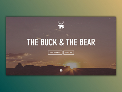 The Buck & The Bear - Photography branding design identity logo webdesign