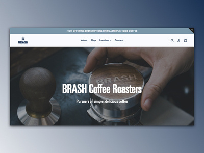 Brash Coffee Roasters branding design identity webdesign