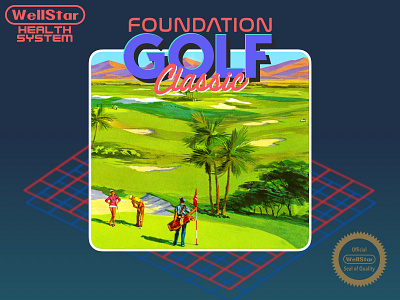 WellStar Foundation Golf Classic design illustration nintendo retro