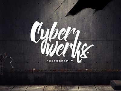 Cyber Werks Branding branding caligraphy lettering logo