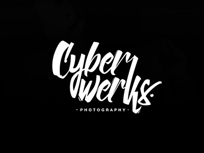 Cyber Werks banding branding logo typography