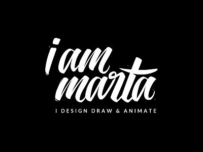 i am marta logo brush brush typography typography