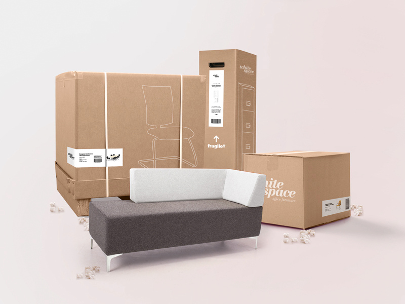 Furniture packaging by Marta Satterthwaite on Dribbble