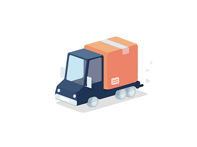 Shipping status delivery flat illustration illustration parcel van