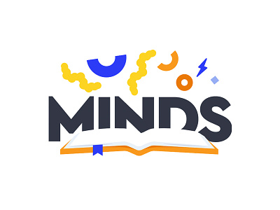 Minds - library logo branding illustration logo logo a day typography