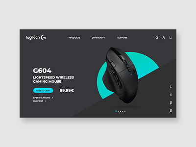 Logitech G604 design flat illustrator minimal ui ux vector web website