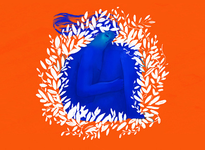 Isolated blue characterdesign digitalart drawing illustration isolated moody procreate procreate art