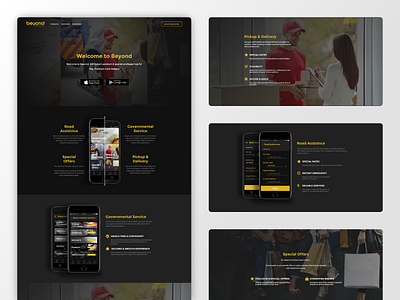 Beyond | Landing Page concierge dark app dark mode landing page design mobile app mobile app design product ui ux user experience userinterface website website design