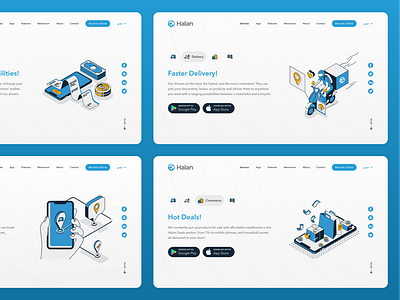 Halan Website Intro-Screen delivery app intro screen mobile app product design ui user inteface ux website design