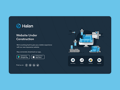 Website Under Construction illustration product design ui under construction user experience user inteface ux website design