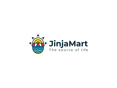 Jinja Mart Logo africa brand brand design commerce icon illustration jinja logo mart online shop river shop vector