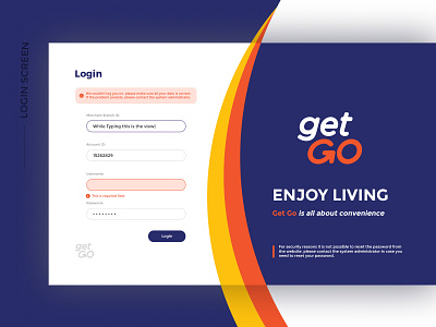 Login Screen Web App Design