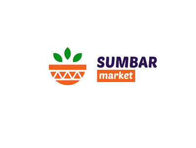 Sumbar market logo app branding design illustration logo