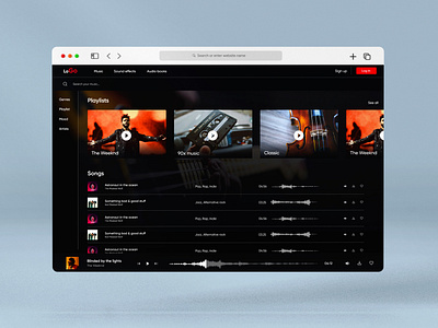 music flow design music ui ux web