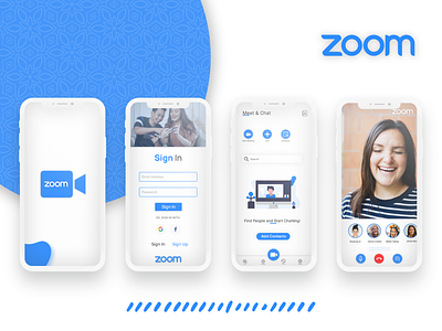 Zoom Redesign android app app design application branding design desinger illustration minimal photoshop redesign redesign concept ui ux zppm