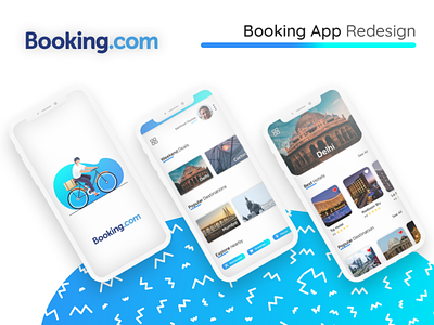 Booking.com Redesign app app design booking.com branding comingsoon design desinger figma illustration minimal photoshop redesign ui ux