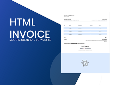 Invoice Template by Santhosh Thomas on Dribbble