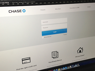 Chase website redesign account bank chase clean flat icon minimal new redesign site web webdesign website