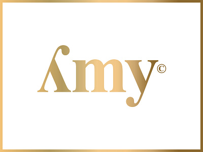 Amy fashion concept branding card fashion gold identity logo minimal serif simple