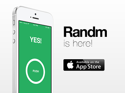 Randm is LIVE in the App store app app store download html5 ios live minimal randm random randomize